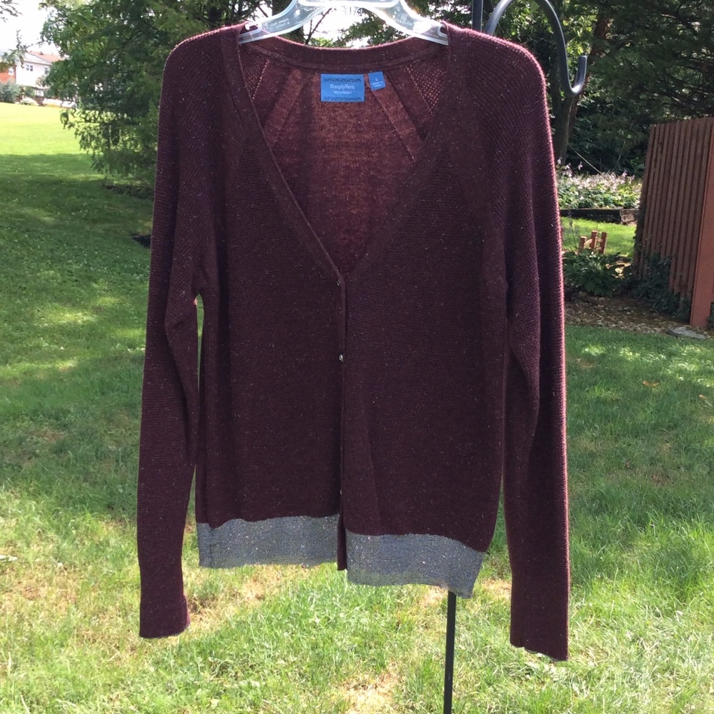 🌟 Simply Vera Sparkly Cardigan Sweater - Misses large